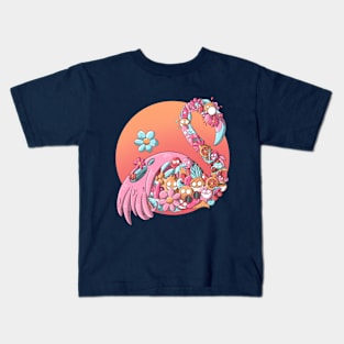 Flamingo Doodles Kids T-Shirt